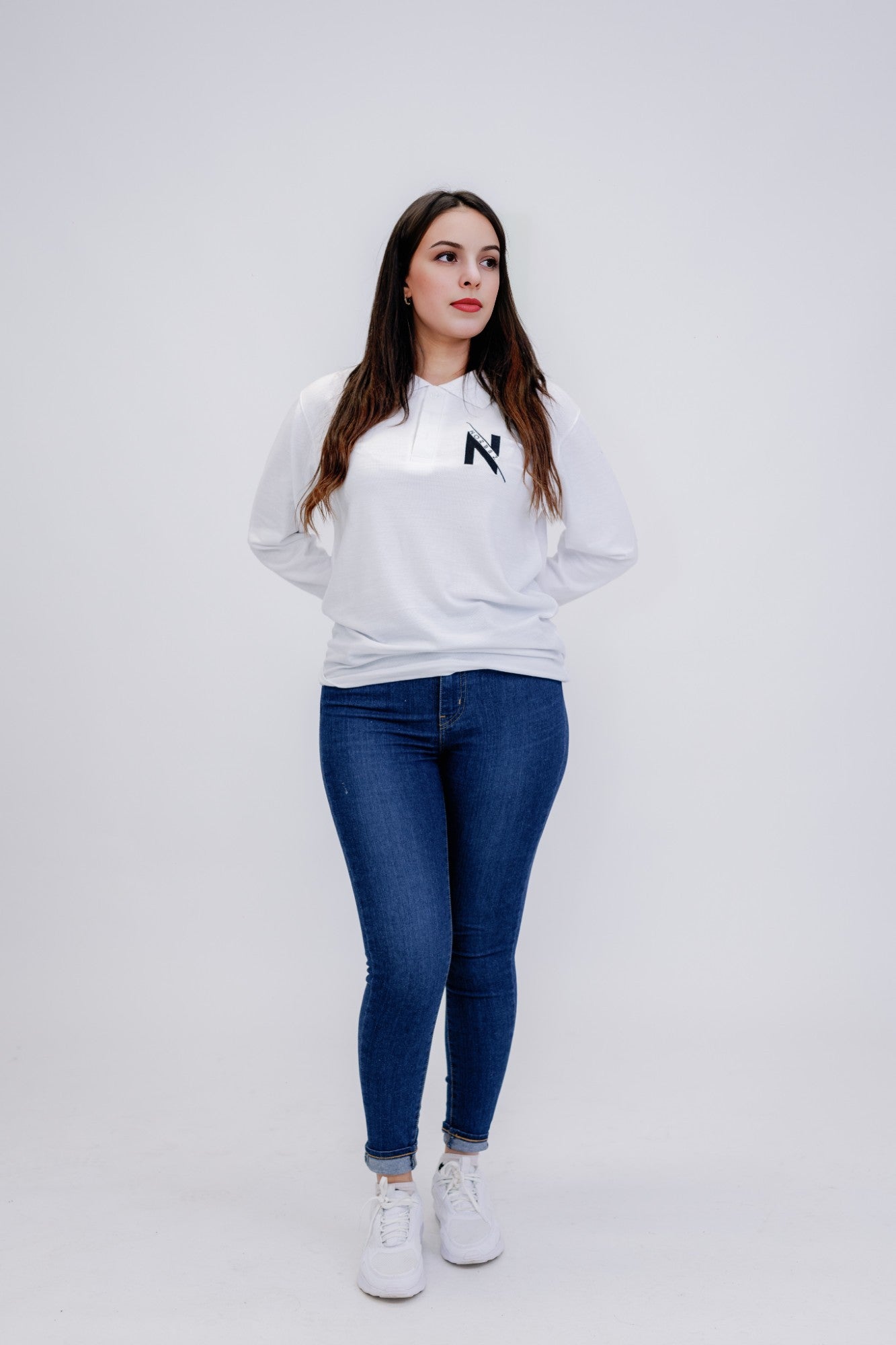 POLO MANCHE LONGUE BLANC - FEMME - NOREEZ