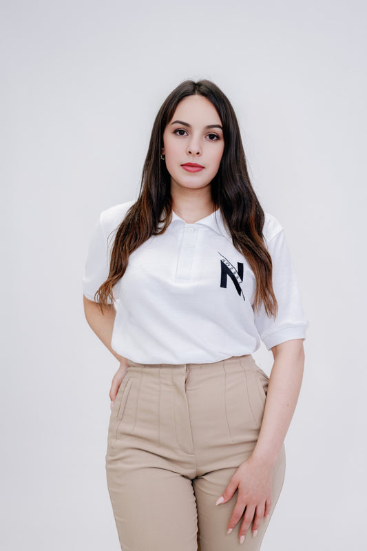 POLO BLANC - FEMME - NOREEZ