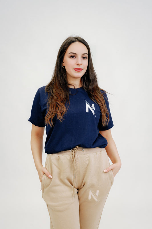 T-SHIRT BLEU MARINE - FEMME - NOREEZ
