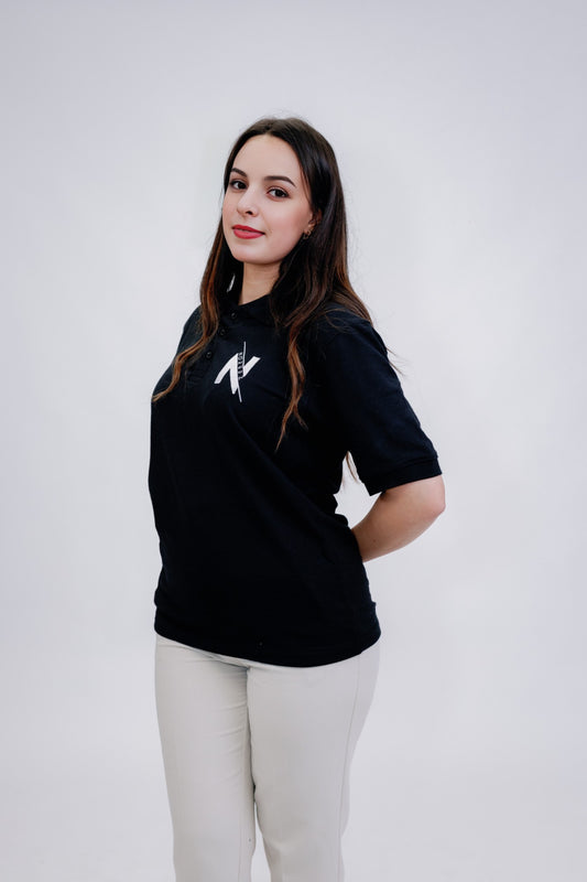 POLO NOIR - FEMME - NOREEZ